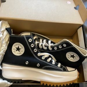 Converse Run Star Hike Hi - Black/White/Gum Size 7 Mens 8.5 Wonen